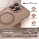 CAPRARO for iPhone 16 Pro Case for Women Girls, Upgraded [Full Camera Protection] [Compatible with MagSafe] Cute Wave Translucent Matte Phone Case for iPhone 16 Pro, Brown - Image 9