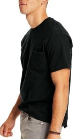 Hanes Men's Beefy-t Pocket, Heavyweight Cotton Pocket Tee for Men, Full-Cut T-Shirt, 1 Or 2 Pack - Image 5