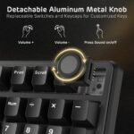 RK ROYAL KLUDGE X104 Full Size Mechanical Keyboard, Wired Creamy Gaming Keyboard with Number Pad and Knob,104 Keys Computer Keyboard Linear Switch,RGB Backlit,Online Software for Wins/Mac - Image 4