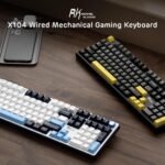 RK ROYAL KLUDGE X104 Full Size Mechanical Keyboard, Wired Creamy Gaming Keyboard with Number Pad and Knob,104 Keys Computer Keyboard Linear Switch,RGB Backlit,Online Software for Wins/Mac - Image 8