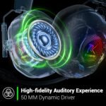 Wireless Gaming Headset for Xbox Series X|S, Xbox One, PC, PS5, PS4, Mac, Switch, 2.4 GHz Wireless & Bluetooth 5.4 Gaming Headphones with Noise Canceling Microphone, 50Hr Battery, 50mm Drivers-Black - Image 5