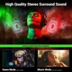 Wireless Gaming Headset for Xbox Series X|S, Xbox One, PC, PS5, PS4, Mac, Switch, 2.4 GHz Wireless & Bluetooth 5.4 Gaming Headphones with Noise Canceling Microphone, 50Hr Battery, 50mm Drivers-Black - Image 6