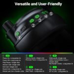 Wireless Gaming Headset for Xbox Series X|S, Xbox One, PC, PS5, PS4, Mac, Switch, 2.4 GHz Wireless & Bluetooth 5.4 Gaming Headphones with Noise Canceling Microphone, 50Hr Battery, 50mm Drivers-Black - Image 10