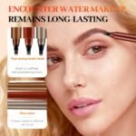 2 Pcs Microblading Eyebrow Pencils for Women, Waterproof 4 Tip Eyebrow Pen (Black) - Image 4
