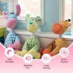 2 PCS Indestructible Dog Toy, 2026 New Dog Toys for Aggressive Chewers, Interactive Squeaky Chew Soft Teething Toy for Small, Medium, Large Dogs (Orange+Green) - Image 4