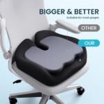 Benazcap Memory Foam Seat Cushion for Office Chair, Ergonomic Chair Cushions for Tailbone Pain Relief, Sciatica & Back Support, Office Chair Cushion & Car Seat Cushion - Image 5