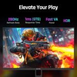 KTC 27 Inch 280Hz Gaming Monitor, 1080P FHD PC Monitor Gamer 240 Hz,1ms GTG, Fast VA,126% sRGB, Adaptive Sync, 4000:1 Contrast Ratio, 350nits, HDR Support, DisplayPort 1.4/HDMI 2.0 VESA, H27E22P - Image 7