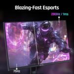 KTC 27 Inch 280Hz Gaming Monitor, 1080P FHD PC Monitor Gamer 240 Hz,1ms GTG, Fast VA,126% sRGB, Adaptive Sync, 4000:1 Contrast Ratio, 350nits, HDR Support, DisplayPort 1.4/HDMI 2.0 VESA, H27E22P - Image 8