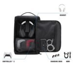 GDNasist Game Console Backpack for PS5, Protective Carrying Case Compatible with Playstation5 Console, Base, 15.6”Laptop, Headset, PS5 Controller, More Game Discs, and Gaming Accessories - Image 5