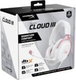 HyperX Cloud III – Wired Gaming Headset, PC, PS5, Xbox Series X|S, Angled 53mm Drivers, Memory Foam, Durable Frame, Ultra-Clear 10mm Mic, USB-C, USB-A, 3.5mm – Pink - Image 5