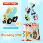 Zeoddler Toys for Toddlers, 11 Magnetic Wooden Animals Train Set, Montessori Toys for Toddlers, Preschool Learning Activities for Kids, Birthday Gifts for Boys, Girls - Image 6
