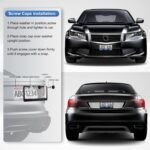 QUANQIUFEI 2 Pack License Plate Frames, Stainless Steel Car License Plate Cover Car Accessories with Screw Caps (Black) - Image 6