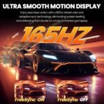 CRUA 34" WQHD 165Hz IPS Ultrawide Gaming Monitor, FreeSync, HDMI/DP, White | 120% sRGB color, built-in speakers, low blue light, 178° wide view and wall mount for PC gaming, video editing and work - Image 5