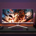 CRUA 34" WQHD 165Hz IPS Ultrawide Gaming Monitor, FreeSync, HDMI/DP, White | 120% sRGB color, built-in speakers, low blue light, 178° wide view and wall mount for PC gaming, video editing and work - Image 8