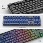 MOFII Upgraded Wireless Ergonomic Keyboard, BT/2.4Ghz Tri-Mode with Natural Curve, RGB Backlit, Rechargeable Battery, Full-Size for Computer/Laptop/Mac/MacBook, Pearl Black - Image 8