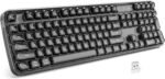 MOFII Upgraded Wireless Ergonomic Keyboard, BT/2.4Ghz Tri-Mode with Natural Curve, RGB Backlit, Rechargeable Battery, Full-Size for Computer/Laptop/Mac/MacBook, Pearl Black - Image 10