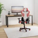 Homall Gaming Chair Racing Style Office Chair Ergonomic High-Back PU Leather Computer Gaming Chair with Headrest and Lumbar Support (Red/White) - Image 3