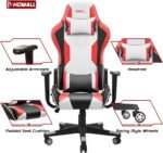 Homall Gaming Chair Racing Style Office Chair Ergonomic High-Back PU Leather Computer Gaming Chair with Headrest and Lumbar Support (Red/White) - Image 8