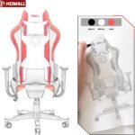 Homall Gaming Chair Racing Style Office Chair Ergonomic High-Back PU Leather Computer Gaming Chair with Headrest and Lumbar Support (Red/White) - Image 9