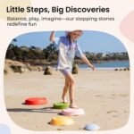 Tiny Land Stepping Stones for Kids, 5pcs Non-Slip Balance Toddler Toys | Sensory Stepping Stones for Toddlers 3-5 to Promote Balance, Coordination, and Active Play Skills Indoors or Outdoors - Image 3