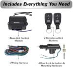 InstallGear Keyless Entry System with Two 3-Button Remotes and 4 Door Actuators - Central Locking System for Car, Auto, Truck - Power Lock Kit - Image 4