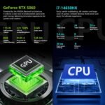 Thunderobot Radiant 16 5060 Gaming Laptop, 16" QHD+ 300Hz 2.5K Display, Core i7-14650HX, NVIDIA GeForce RTX 5060, 16GB DDR5 RAM, 512GB SSD, RGB Backlit Keyboard, Wi-Fi 6, Win11 Home - Image 3