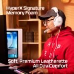 HyperX Cloud III – Wired Gaming Headset, PC, PS5, Xbox Series X|S, Angled 53mm Drivers, Memory Foam, Durable Frame, Ultra-Clear 10mm Mic, USB-C, USB-A, 3.5mm – White - Image 3