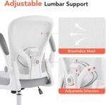 Ergonomic Office Chair, Comfy Mesh Office Desk Chair, Grey | Adjustable Lumbar Support, Flip-up Armrests, Rocking Function, Comfy Mesh, Home Office - Image 5