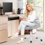 Ergonomic Office Chair, Comfy Mesh Office Desk Chair, Grey | Adjustable Lumbar Support, Flip-up Armrests, Rocking Function, Comfy Mesh, Home Office - Image 7
