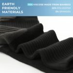 BAMBOO COOL Men's Crew Socks Athletic Running Sports Socks, Cushioned Moisture Wicking, Breathable Arch Support 6 Pack - Image 6
