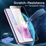 JETech Screen Protector for Samsung Galaxy A35 5G 6.6-Inch, 9H Tempered Glass Film, Anti-Scratch, HD Clear, 3-Pack - Image 4