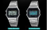 PASOY Men's Digital Gold Stainless Steel Watch Backlit Multifunction Stopwatch Waterproof Sport Watches - Image 4