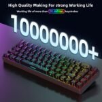 Snpurdiri 65% Wired Gaming Keyboard, 68 Keys RGB Backlit Ultra-Compact Small Gaming Keyboard, for PC/Mac Gamer, Typist, Travel, Easy to Carry on Business Trip Black - Image 3