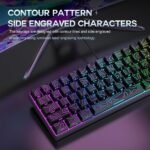 Snpurdiri 65% Wired Gaming Keyboard, 68 Keys RGB Backlit Ultra-Compact Small Gaming Keyboard, for PC/Mac Gamer, Typist, Travel, Easy to Carry on Business Trip Black - Image 6