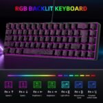 Snpurdiri 65% Wired Gaming Keyboard, 68 Keys RGB Backlit Ultra-Compact Small Gaming Keyboard, for PC/Mac Gamer, Typist, Travel, Easy to Carry on Business Trip Black - Image 9