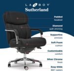 La-Z-Boy Sutherland Ergonomic Faux Leather Swivel Computer and Desk Chair, Black (CHR10048A) - Image 5