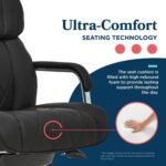 La-Z-Boy Sutherland Ergonomic Faux Leather Swivel Computer and Desk Chair, Black (CHR10048A) - Image 7