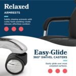 La-Z-Boy Sutherland Ergonomic Faux Leather Swivel Computer and Desk Chair, Black (CHR10048A) - Image 10