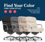 La-Z-Boy Sutherland Ergonomic Faux Leather Swivel Computer and Desk Chair, Black (CHR10048A) - Image 11