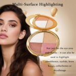 Eye & Cheek Palette- Eyeshadow and Highlighter Makeup, Highlighting Eye & Cheek Palette, Makeup Palettes Contour Kit, 4-in-1 Highlight ShadesMakeup, Defining the Face - Image 5