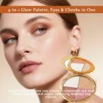 Eye & Cheek Palette- Eyeshadow and Highlighter Makeup, Highlighting Eye & Cheek Palette, Makeup Palettes Contour Kit, 4-in-1 Highlight ShadesMakeup, Defining the Face - Image 6