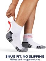 CLOSEMATE 6 Pack Mens Ankle Athletic Socks Cushioned Running Sports Cotton Quarter Socks - Image 7
