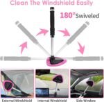 17pcs Car Cleaning Kit, Pink Car Interior Detailing Kit with High Power Handheld Vacuum, Detailing Brush Set, Windshield Cleaner, Cleaning Gel, Complete Auto Accessories for Women Gift - Image 8
