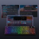 Redragon K526 PRO RGB Wireless Membrane Gaming Keyboard, 104 Keys Mechanical-Feel Keyboard w/LED Info Display, Media/Backlit Knob Control, Smooth Linear Switch & Software Supported - Image 9