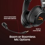 HyperX Cloud Flight 2 – Wireless Gaming Headset, Customizable RGB Lighting with Removable Earcup Plates, up to 100 Hours of Battery Life, 2.4GHz & Bluetooth, Multi-Platform Compatibility - White - Image 6
