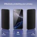 Ailun 3Pack Privacy Screen Protector for iPhone 16 Pro [6.3 inch]+3Pack Camera Lens Protector,Dynamic Island Compatible,Anti Spy Tempered Glass[9H Hardness][Not for iPhone 16/16 Plus/16 Pro Max/16e] - Image 3