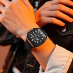 OLEVS Mens Watches Stylish Chronograph Waterproof Luminous Silicon Strap Multifunction Watches for Men Business Men Wrist Watch - Image 3
