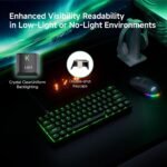TMKB 60% Mechanical Gaming Keyboard, Red Linear Switch, LED Backlight, Anti-Ghosting, Detachable USB-C, Double-Shot Keycaps, 61 Keys, Wired, Black - Image 5