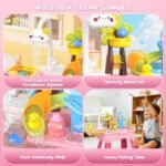 2026 Upgraded Water Table for Toddlers 1-3 - Outdoor Toys for Kids Ages 4-8 with Pump, Summer Outside Sensory Activity Pool Toys, Kitchen Play Sink Toy with Running Water, Fishing Toy, Pink - Image 6