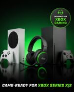 AOC Wireless Gaming Headset for Xbox Series X|S & Xbox One, Up to 75H Battery, Bluetooth 5.4 & 2.4GHz, 50mm Driver, Noise Canceling Mic, Gaming Headphones for PC, PS5, Switch, Black - Image 8